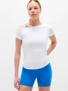 Athleta Move With Ease One Shoulder Tee In White