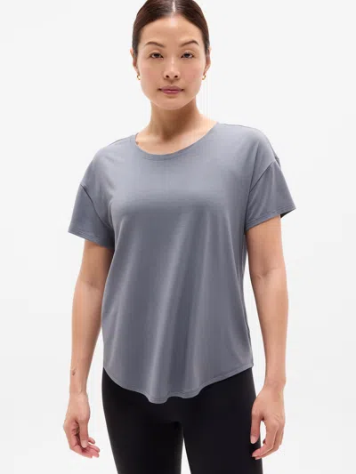 Athleta Move With Ease Tee In Gray