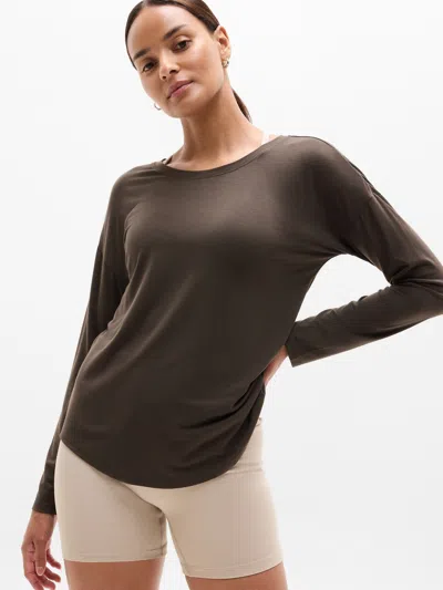 Athleta Move With Ease Top In Brown