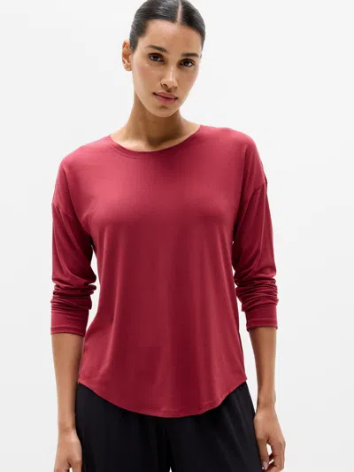 Athleta Move With Ease Top In Decadent Red
