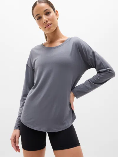 Athleta Move With Ease Top In Gray