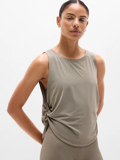 Athleta Move With Ease Twist Tank In Gray