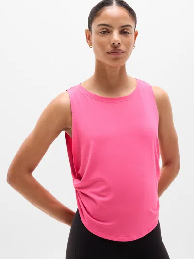 Athleta Move With Ease Twist Tank In Pink