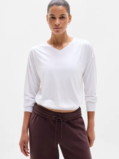 Athleta Move With Ease V-neck Top In Bright White