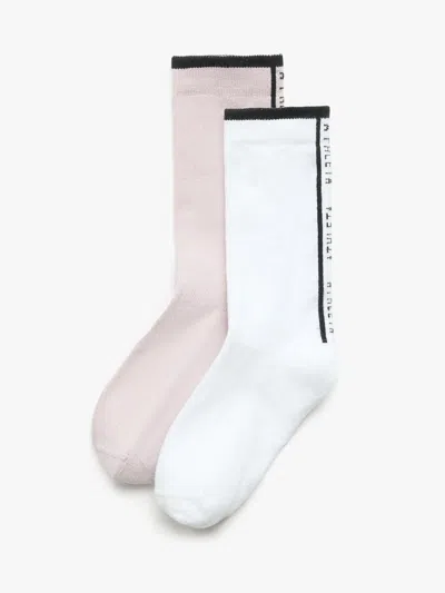 Athleta Novelty Crew Sock 2-pack In Halo/white