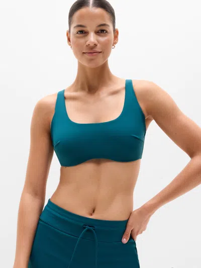 Athleta Oasis Underwire Bikini Top D-dd In Blue