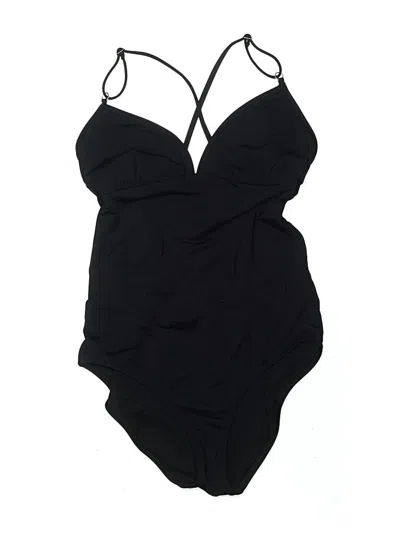 Pre-owned Athleta One Piece Swimsuit In Black