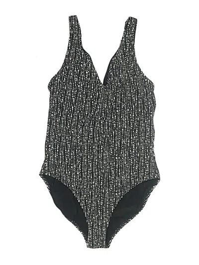 Pre-owned Athleta One Piece Swimsuit In Black