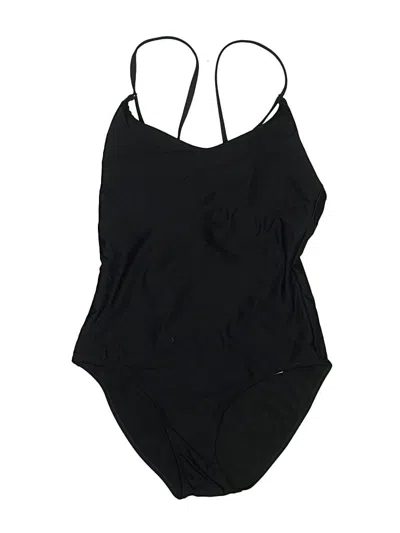 Pre-owned Athleta One Piece Swimsuit In Black
