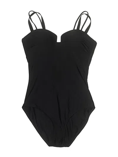 Pre-owned Athleta One Piece Swimsuit In Black