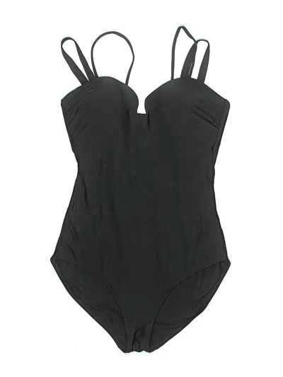 Pre-owned Athleta One Piece Swimsuit In Black