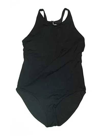 Pre-owned Athleta One Piece Swimsuit In Black