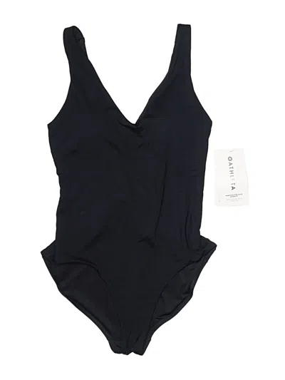 Pre-owned Athleta One Piece Swimsuit In Black
