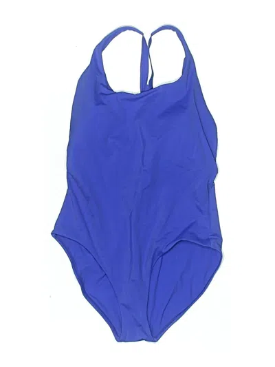 Pre-owned Athleta One Piece Swimsuit In Blue