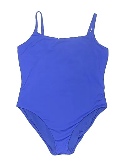 Pre-owned Athleta One Piece Swimsuit In Blue
