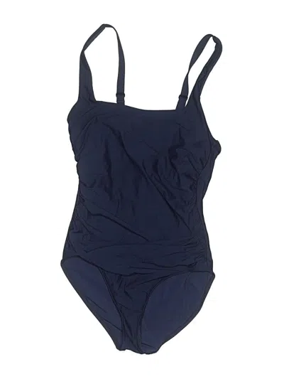 Pre-owned Athleta One Piece Swimsuit In Blue