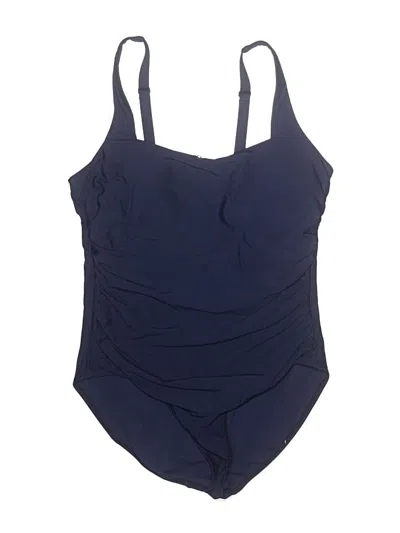 Pre-owned Athleta One Piece Swimsuit In Blue