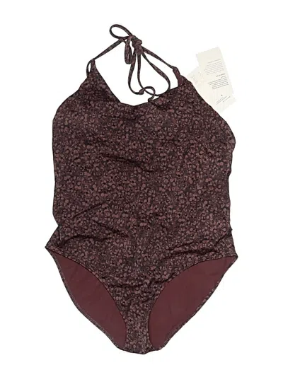 Pre-owned Athleta One Piece Swimsuit In Burgundy