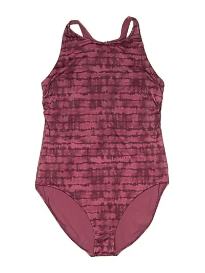 Pre-owned Athleta One Piece Swimsuit In Burgundy