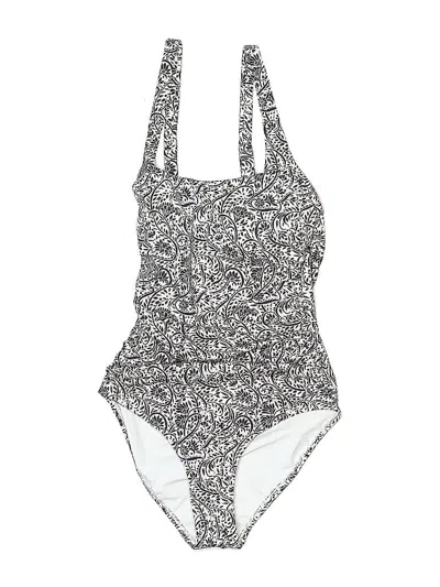 Pre-owned Athleta One Piece Swimsuit In Gray