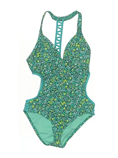Pre-owned Athleta One Piece Swimsuit In Green
