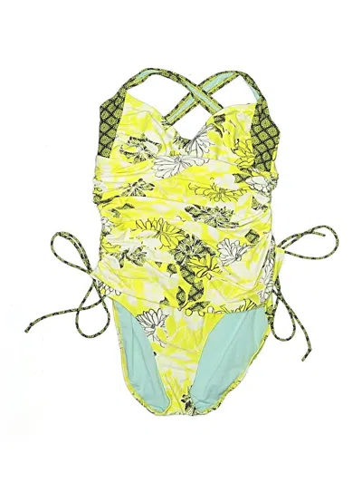 Pre-owned Athleta One Piece Swimsuit In Green