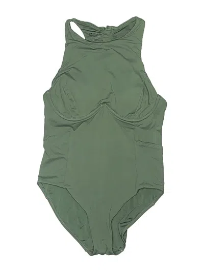 Pre-owned Athleta One Piece Swimsuit In Green