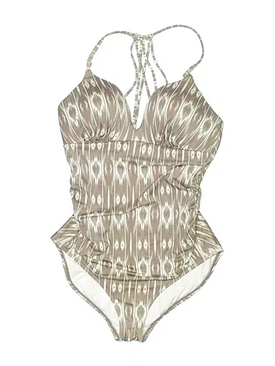 Pre-owned Athleta One Piece Swimsuit In Tan
