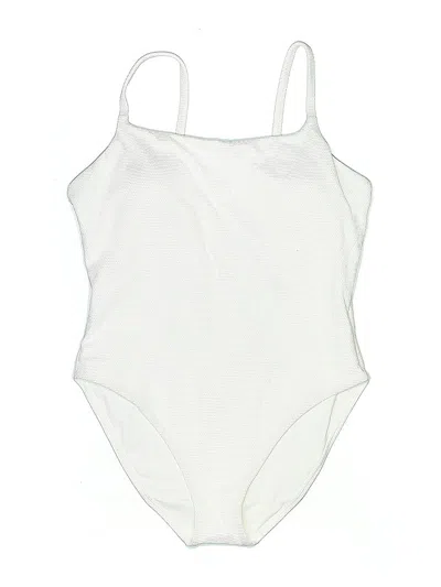Pre-owned Athleta One Piece Swimsuit In White