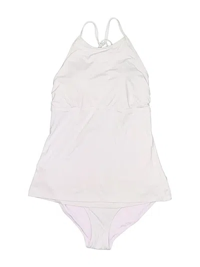 Pre-owned Athleta One Piece Swimsuit In White