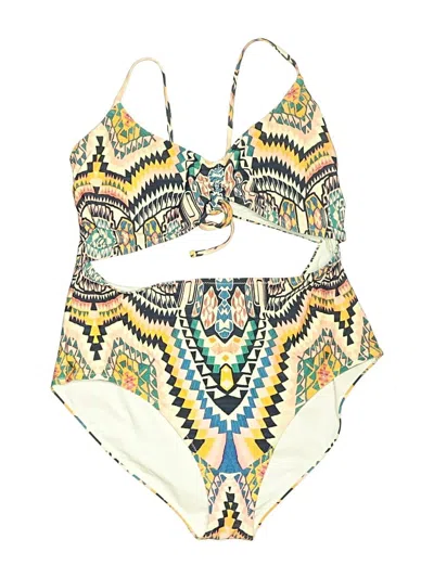 Pre-owned Athleta One Piece Swimsuit In Yellow