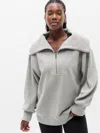 Athleta Ottoman Rib 1/4 Zip Sweatshirt