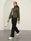 Athleta Overlook Microfleece Jacket In Aspen Olive