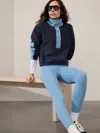 Athleta Overlook Microfleece Sweatshirt In Navy