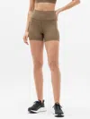 Athleta Pacesetter Ultra High Rise 4" Shortie In Brown