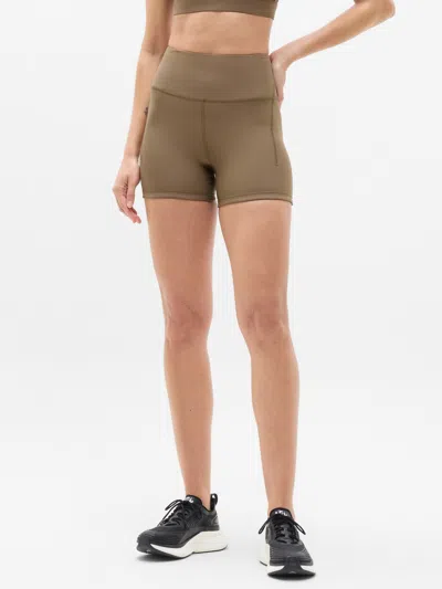 Athleta Pacesetter Ultra High Rise 4" Shortie In Brown