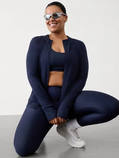 Athleta Pacifica Illume Upf Relaxed Jacket In Navy