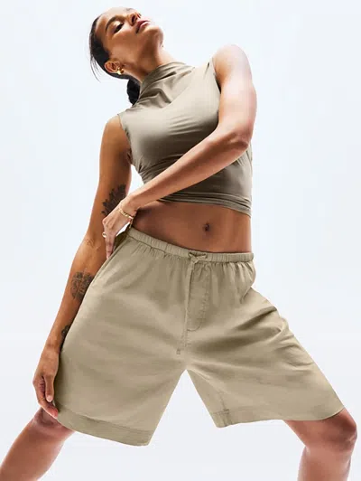 Athleta Paradise Bermuda Short In Flax Beige
