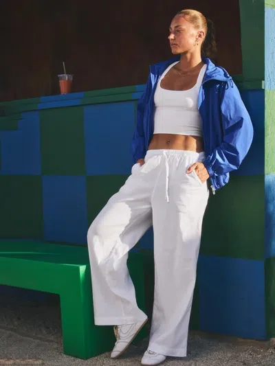 Athleta Paradise Mid Rise Wide Leg Pant In Bright White
