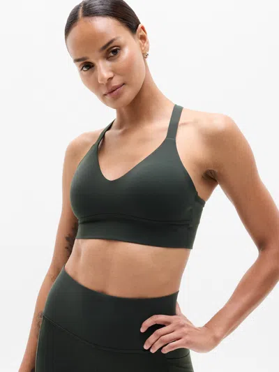Athleta Perfect Form Longline Bra A-c In Green