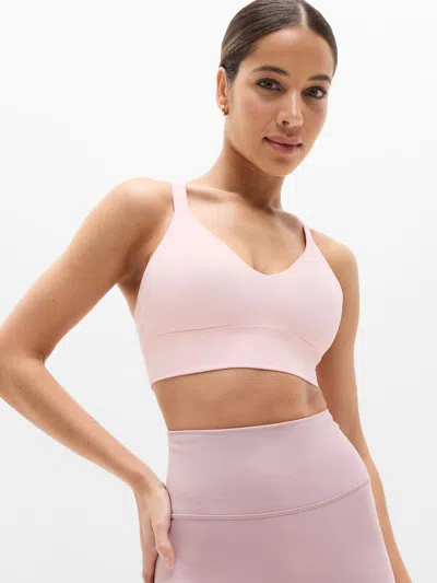 Athleta Perfect Form Longline Bra A-c In Pink