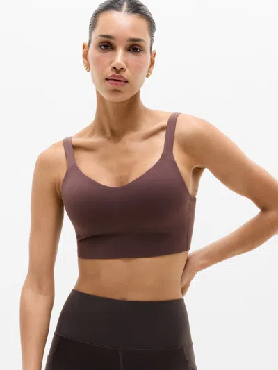 Athleta Perfect Form Strappy Longline Bra A-c In Nocturnal