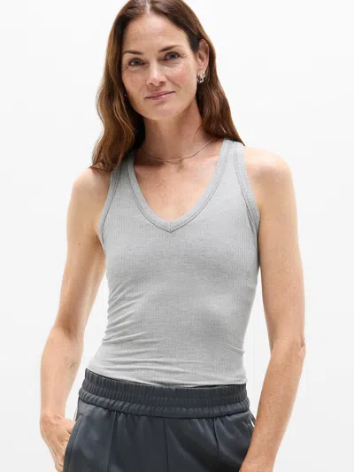 Athleta Perfect Rib Tank In Gray