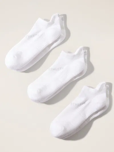 Athleta Performance Ankle Sock 3-pack In Bright White