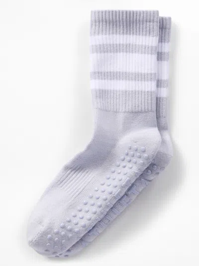 Athleta Pilates Gripper Crew Sock In Gray