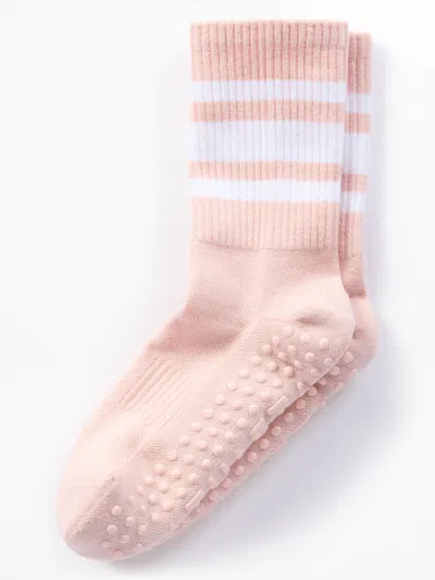 Athleta Pilates Gripper Crew Sock In Pink