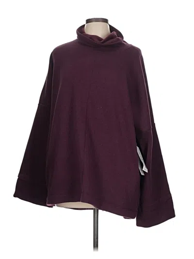 Pre-owned Athleta Poncho In Burgundy
