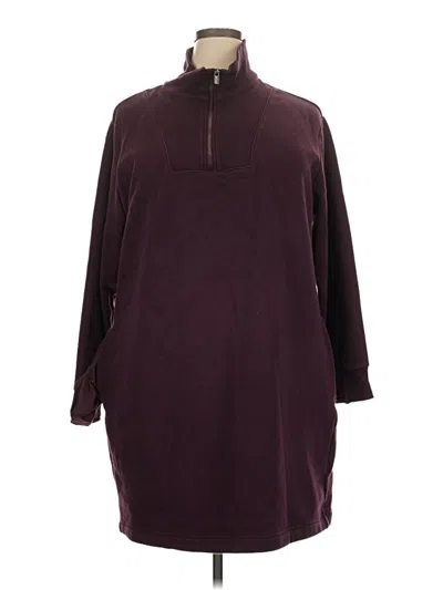 Pre-owned Athleta Poncho In Burgundy