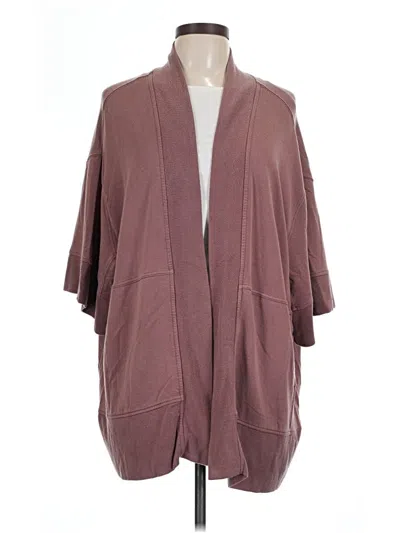 Pre-owned Athleta Poncho In Burgundy