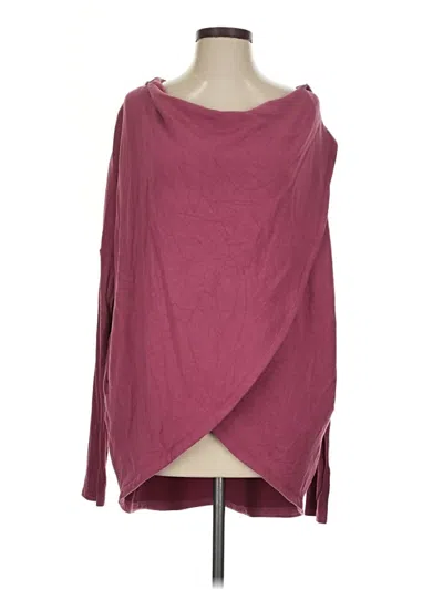 Pre-owned Athleta Poncho In Burgundy